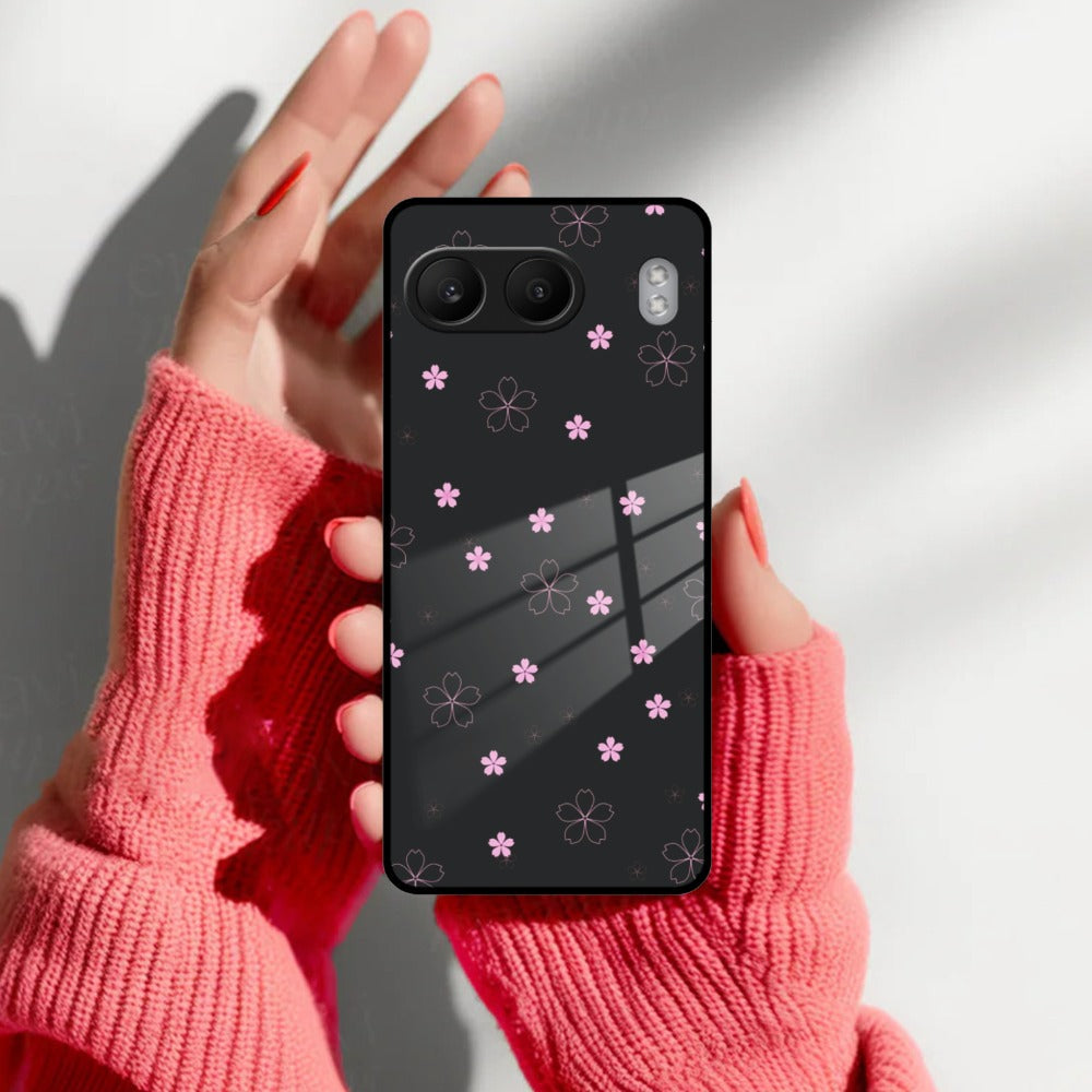 Floral Night Glass Case Cover For OnePlus