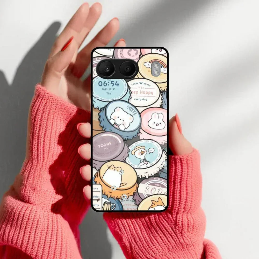 Bunny Buddies Glass Case Cover For OnePlus - ShopOnCliQ