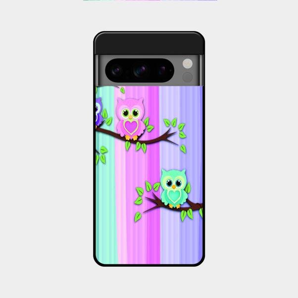 Owl Glossy Metal Case Cover For Google Pixel 8 Pro 5G