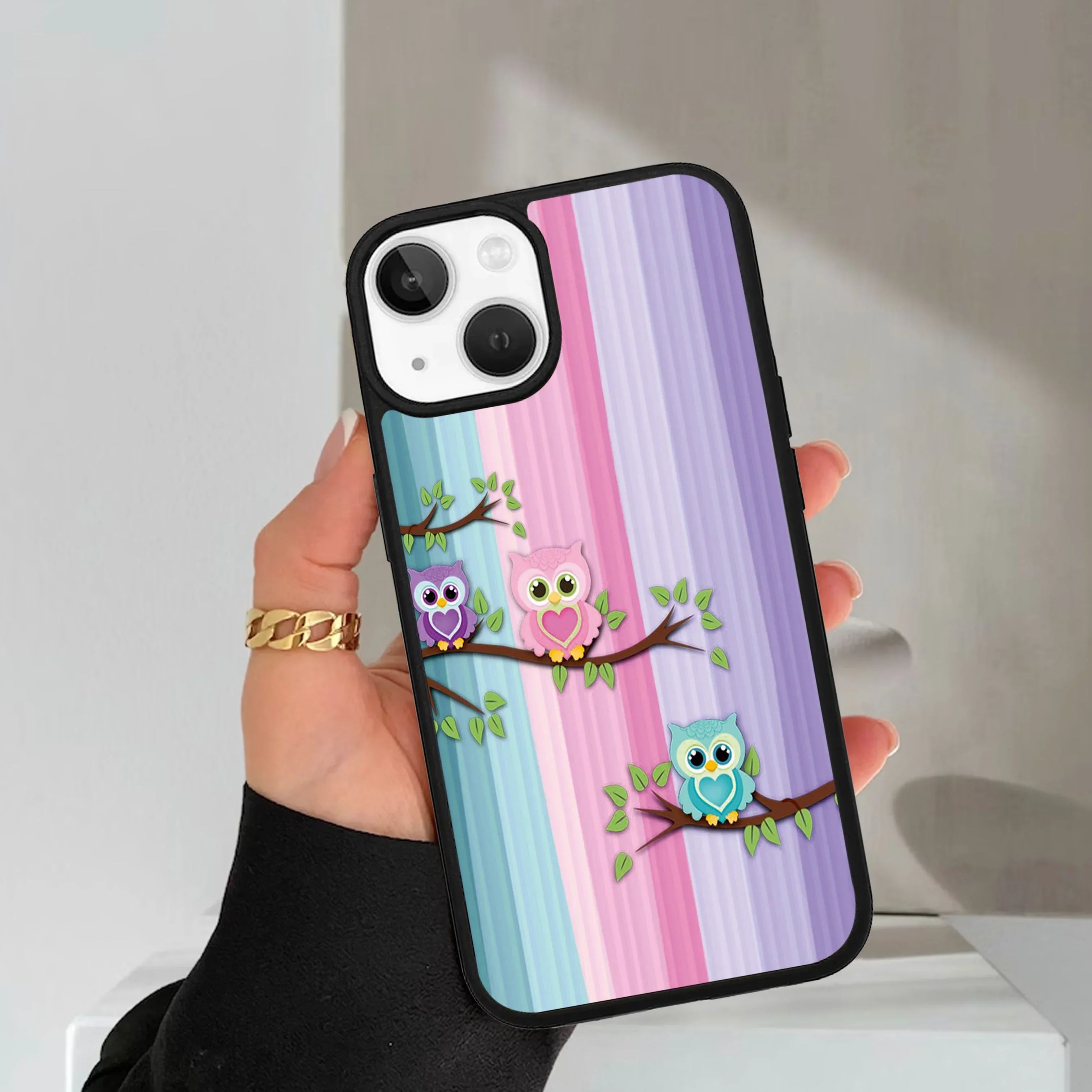 Owl Glossy Metal Case Cover For iPhone - ShopOnCliQ