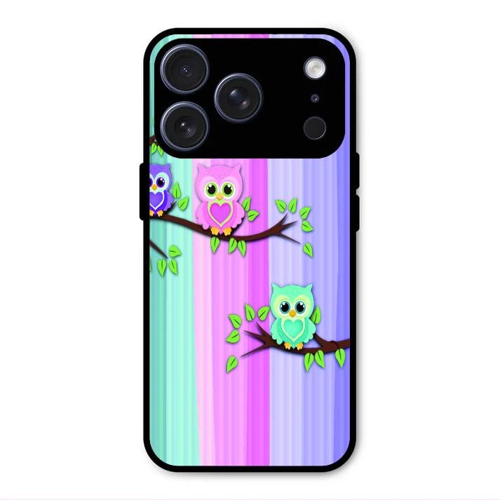 Owl Glossy Metal Case Cover For iPhone 17 Pro
