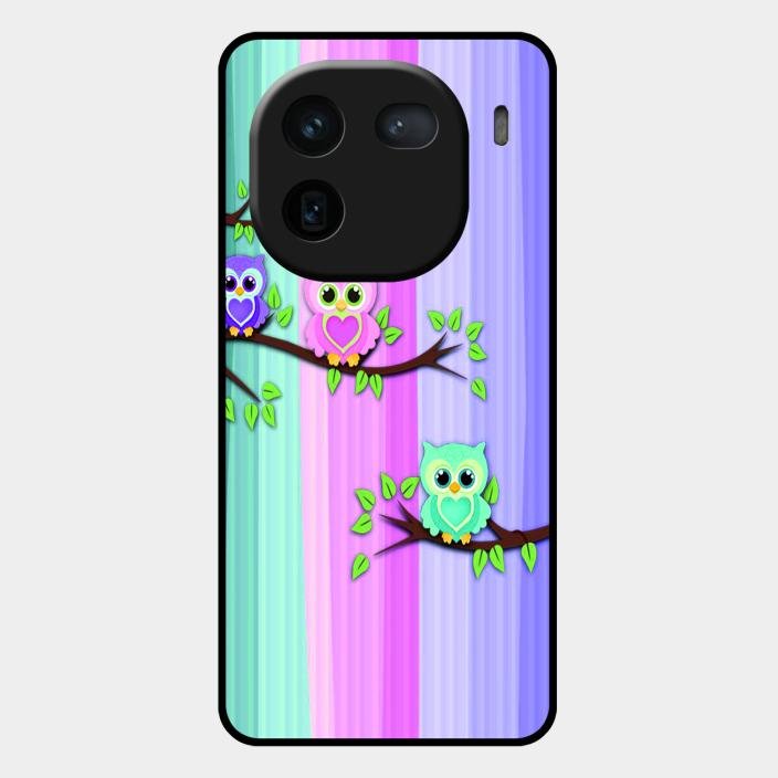 Owl Glossy Metal Case Cover For Iqoo 12 5G