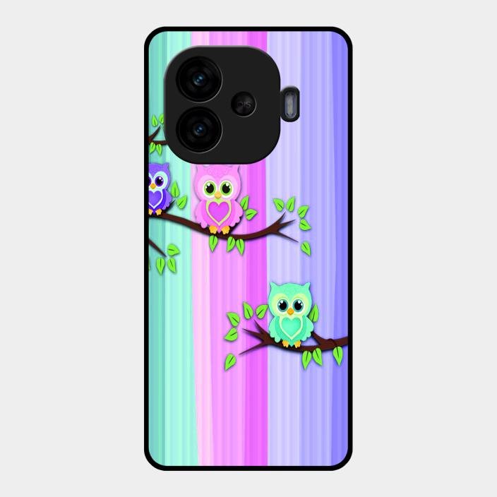 Owl Glossy Metal Case Cover For Iqoo Neo 10R 5G