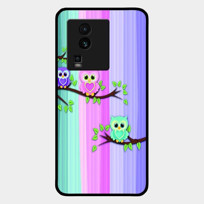 Owl Glossy Metal Case Cover For Iqoo Neo 7 Pro 5G