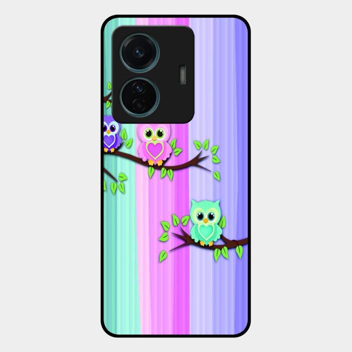 Owl Glossy Metal Case Cover For Iqoo Z6 Pro 5G