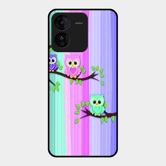 Owl Glossy Metal Case Cover For Iqoo Z9 5G