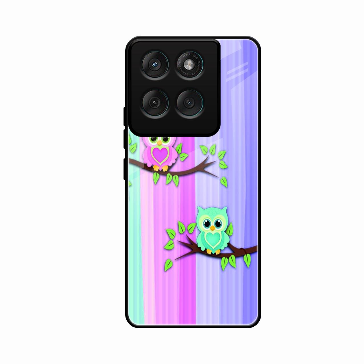 Owl Glossy Metal Case Cover For Motorola Edge 60 5G