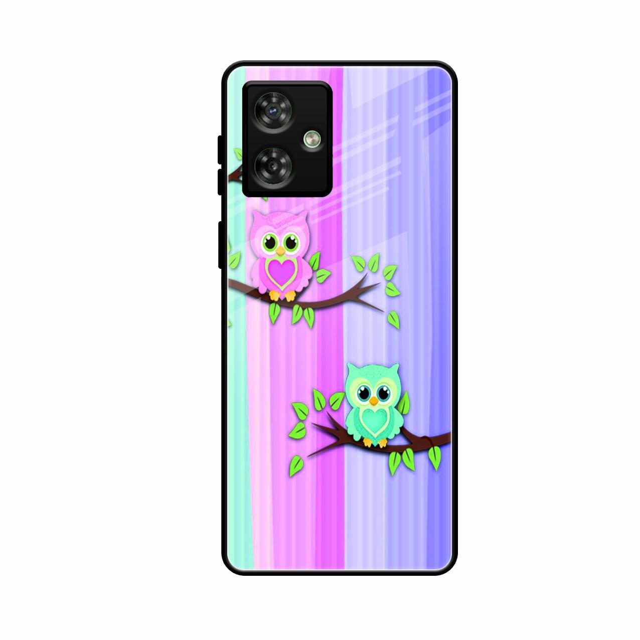 Owl Glossy Metal Case Cover For Motorola G54 5G