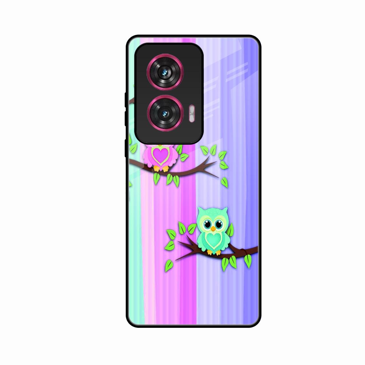 Owl Glossy Metal Case Cover For Motorola G85 5G