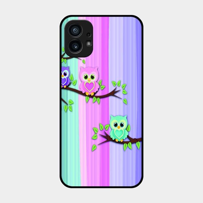 Owl Glossy Metal Case Cover For Nothing Phone 1