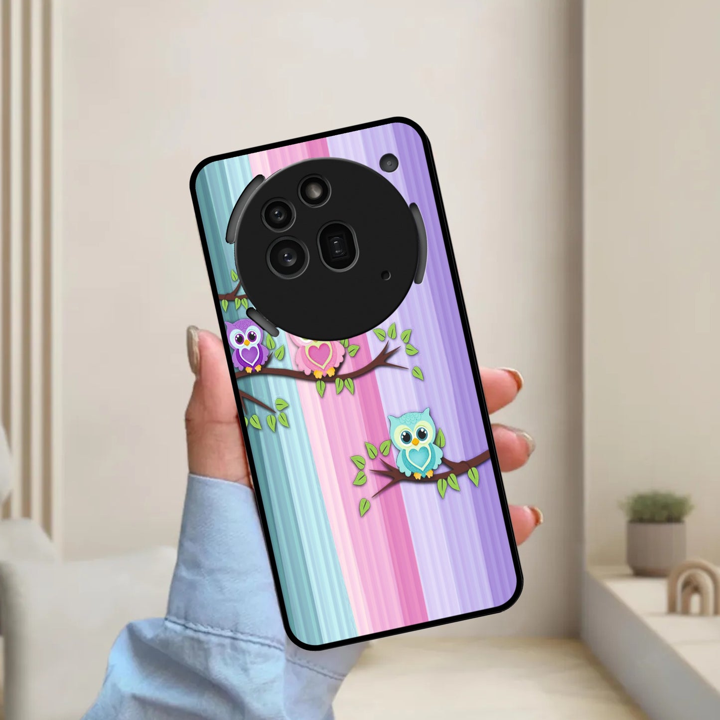 Owl Glossy Metal Case Cover For Nothing