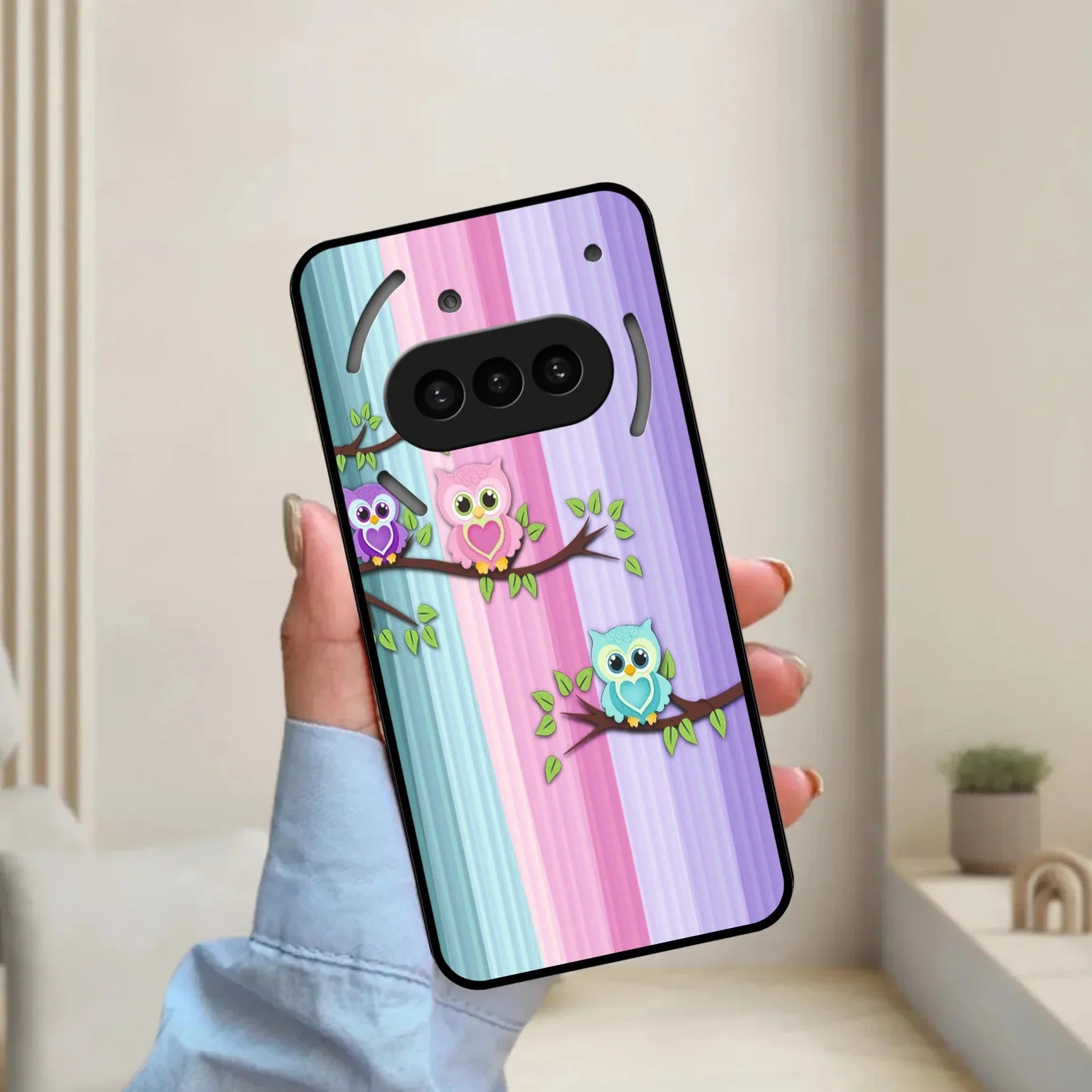 Owl Glossy Metal Case Cover For Nothing - ShopOnCliQ