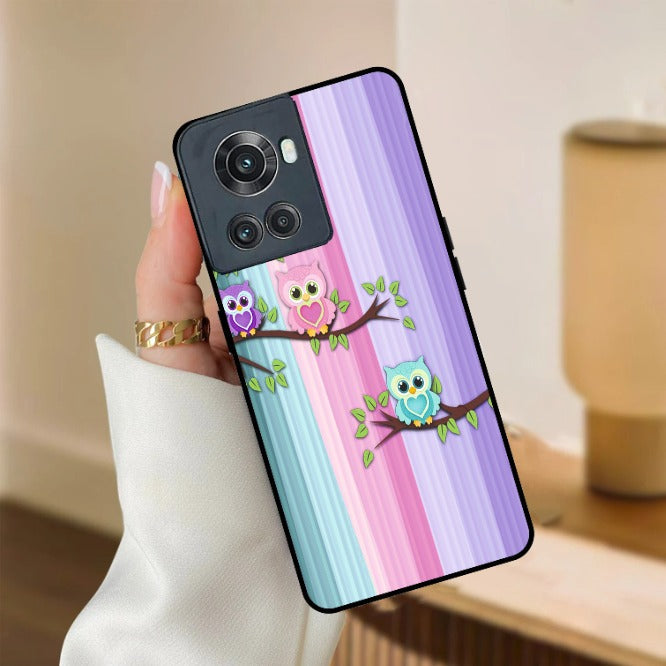 Owl Glossy Metal Case Cover For OnePlus