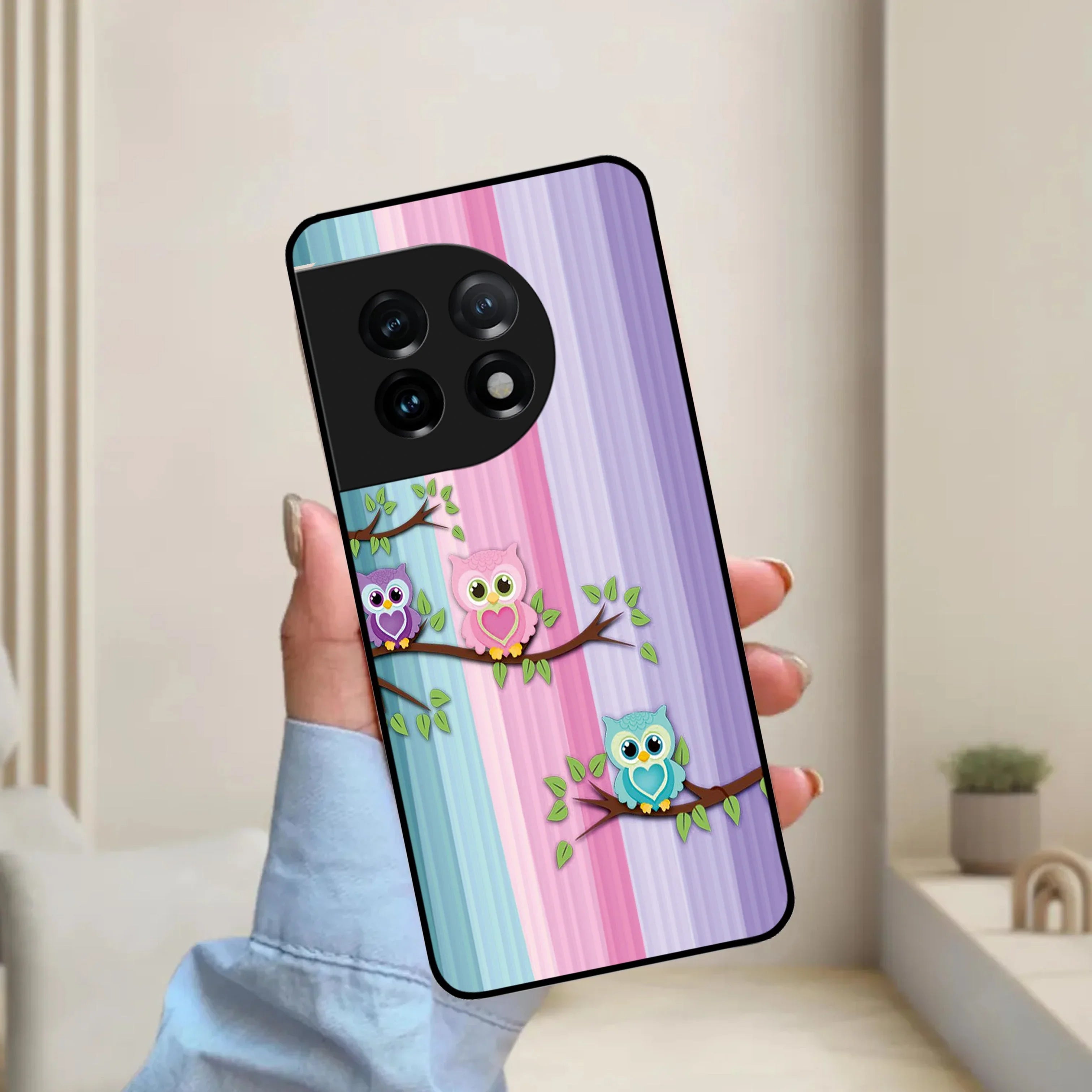 Owl Glossy Metal Case Cover For OnePlus - ShopOnCliQ