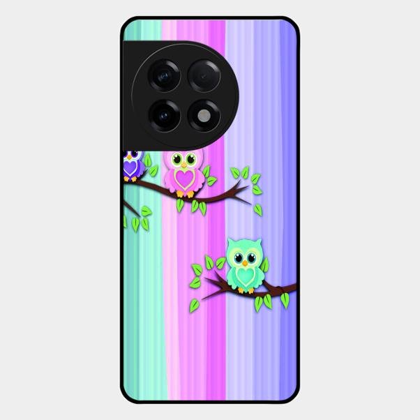 Owl Glossy Metal Case Cover For Oneplus 11R 5G