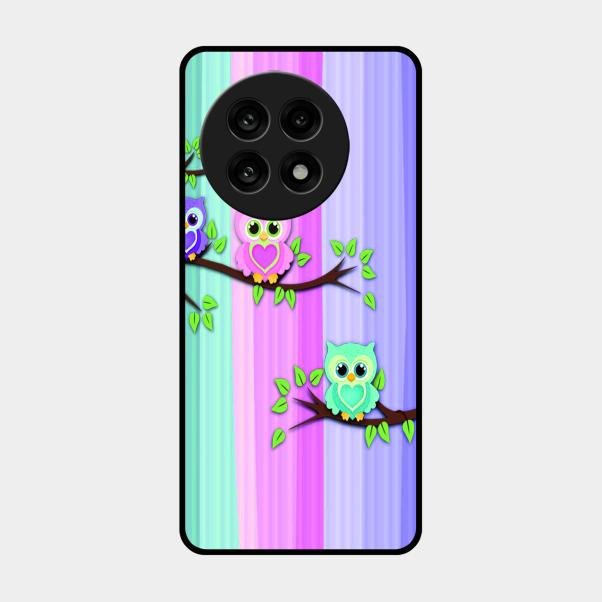 Owl Glossy Metal Case Cover For Oneplus 13R 5G