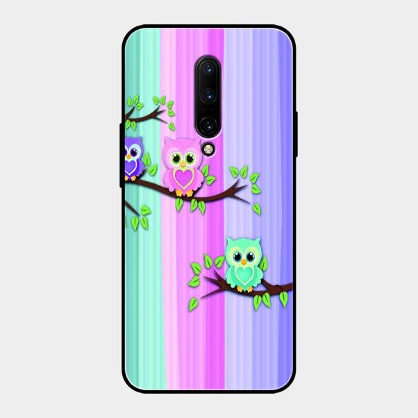 Owl Glossy Metal Case Cover For Oneplus 7 Pro