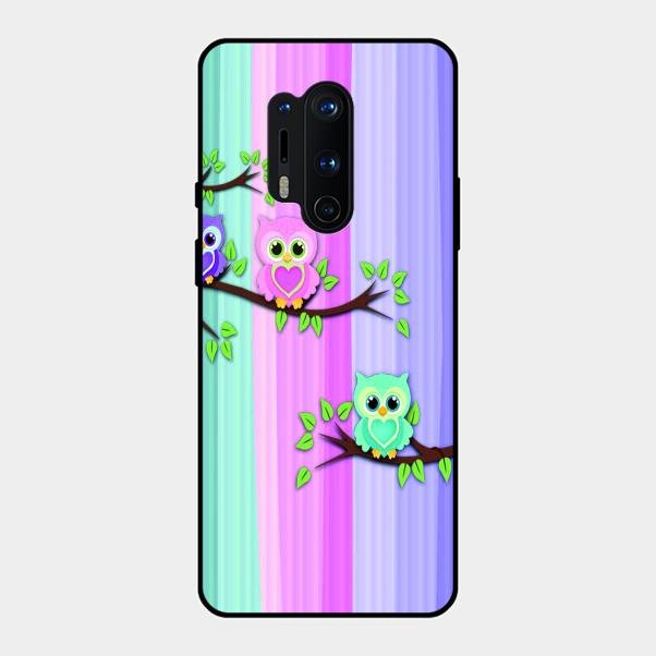 Owl Glossy Metal Case Cover For Oneplus 8 Pro