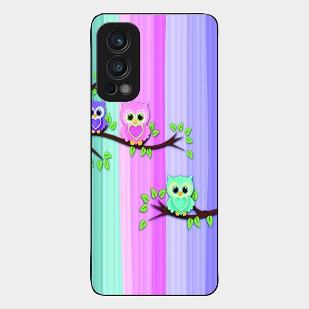 Owl Glossy Metal Case Cover For Oneplus Nord 2 5G