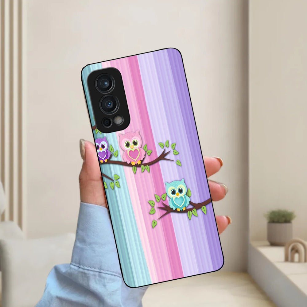 Owl Glossy Metal Case Cover For OnePlus