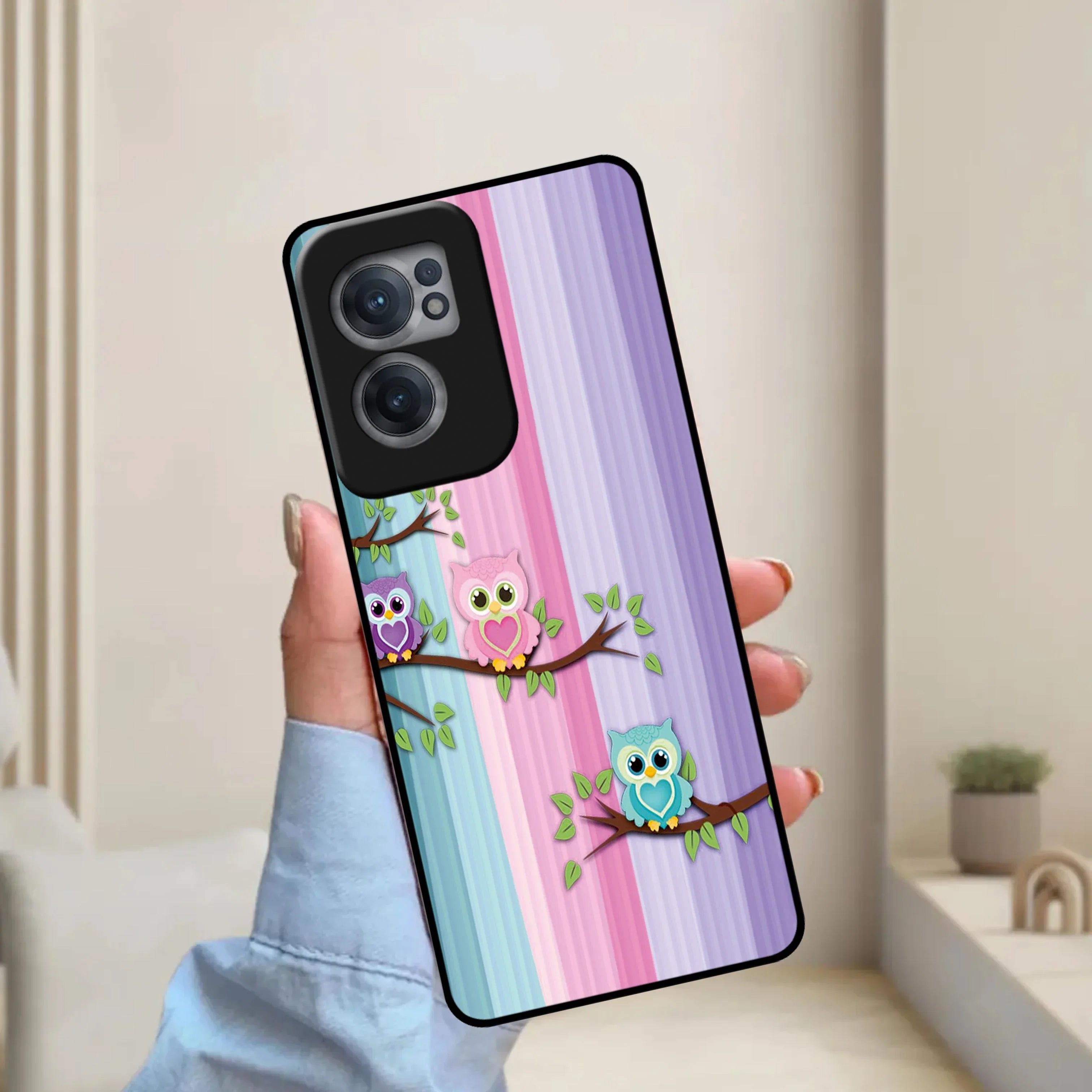 Owl Glossy Metal Case Cover For OnePlus - ShopOnCliQ