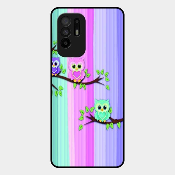 Owl Glossy Metal Case Cover For Oppo F19 Pro Plus 5G