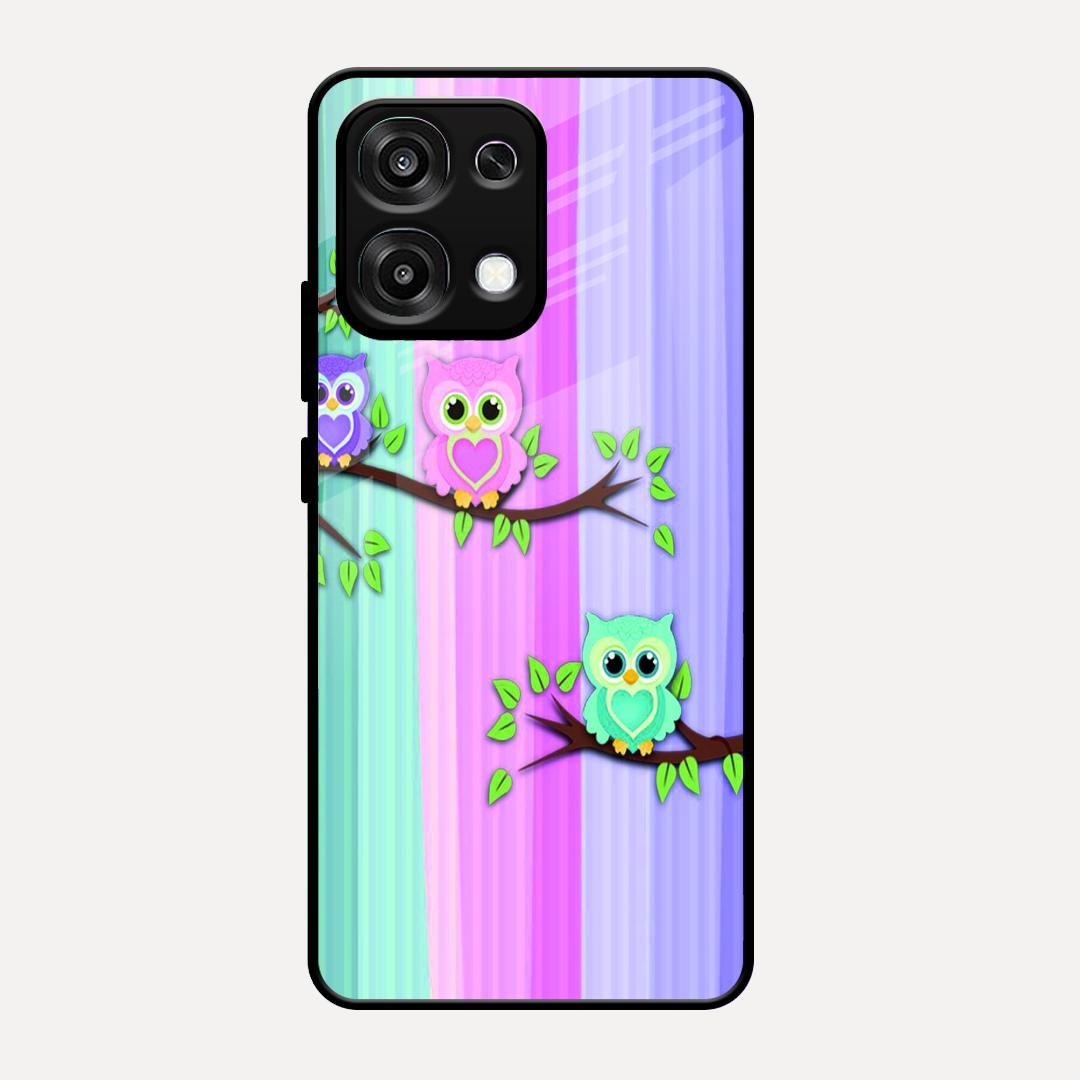 Owl Glossy Metal Case Cover For Oppo F31 5G