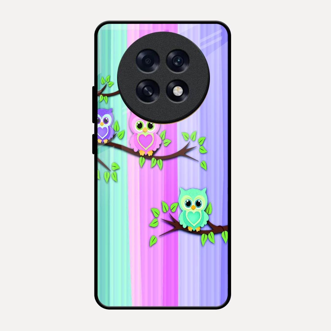 Owl Glossy Metal Case Cover For Oppo F31 Pro Plus 5G