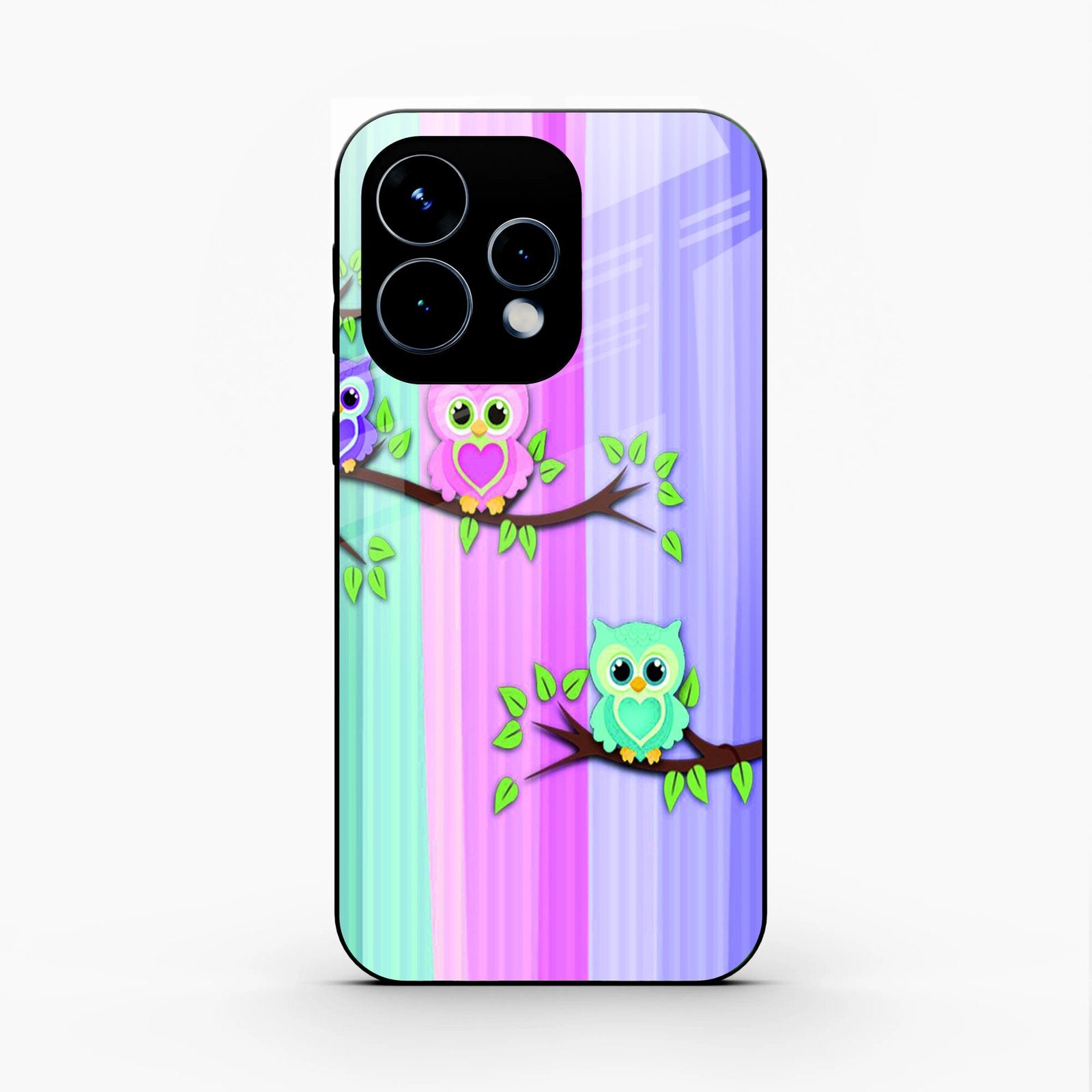 Owl Glossy Metal Case Cover For Oppo Reno 15 5G
