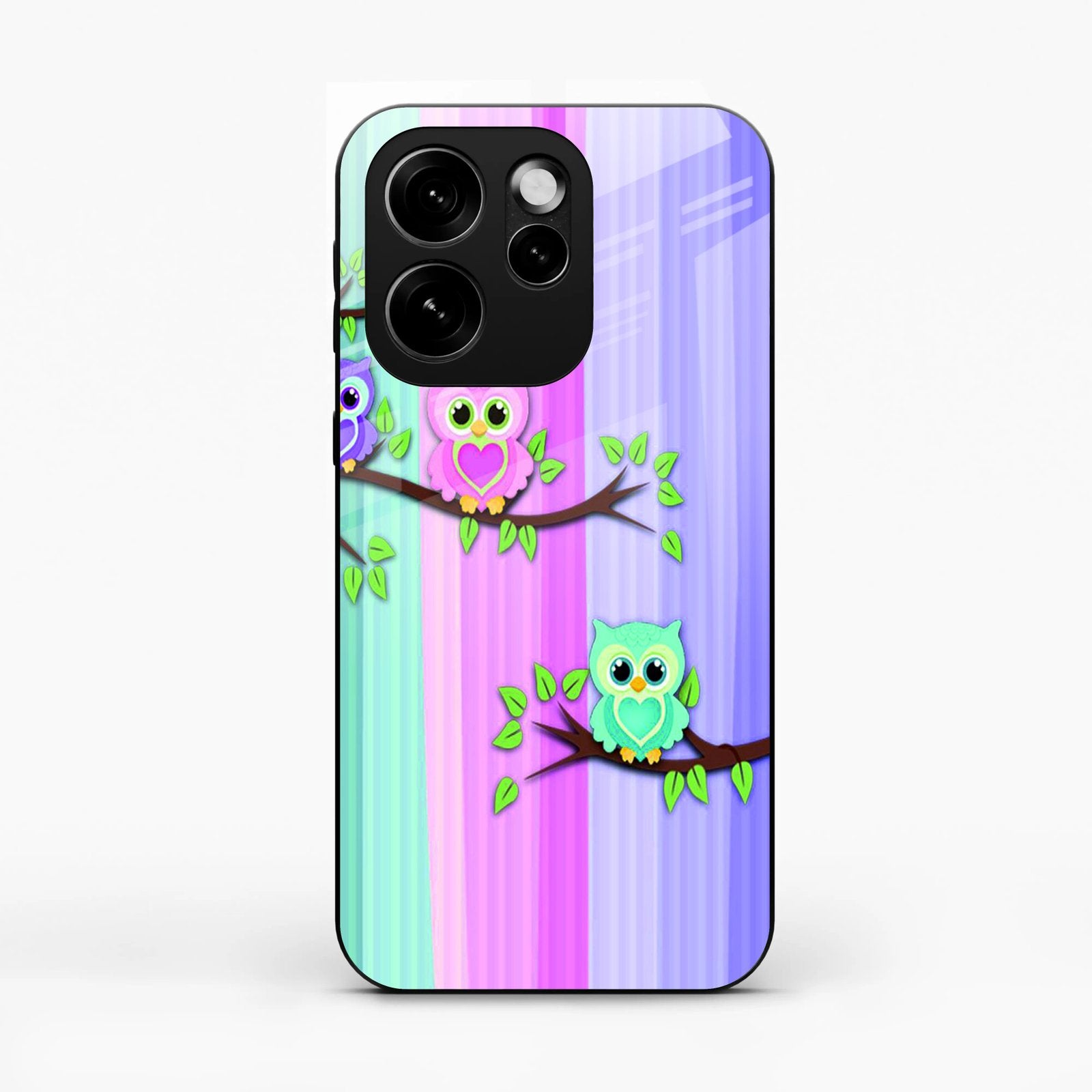 Owl Glossy Metal Case Cover For Oppo Reno 15C 5G