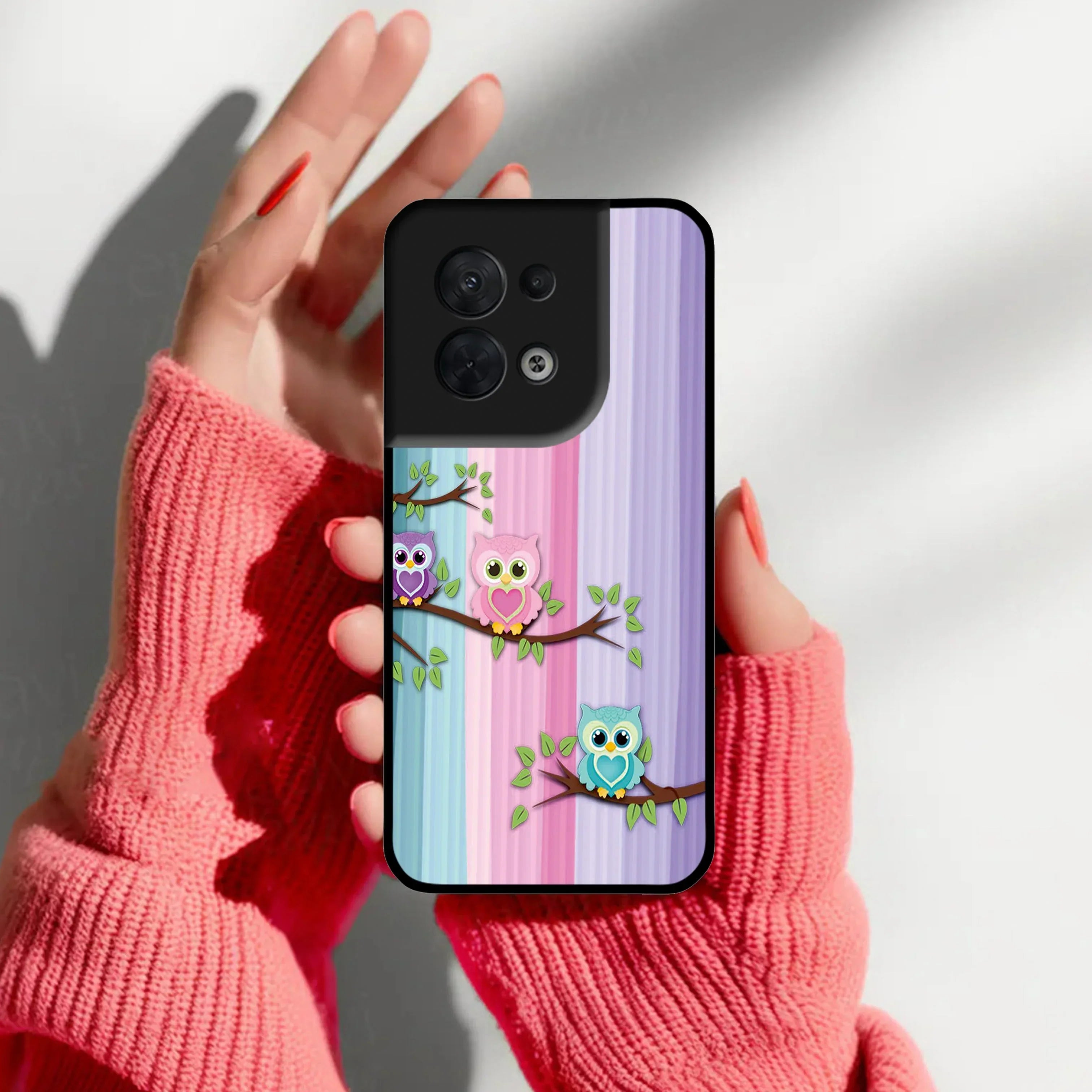 Owl Glossy Metal Case Cover For Oppo - ShopOnCliQ