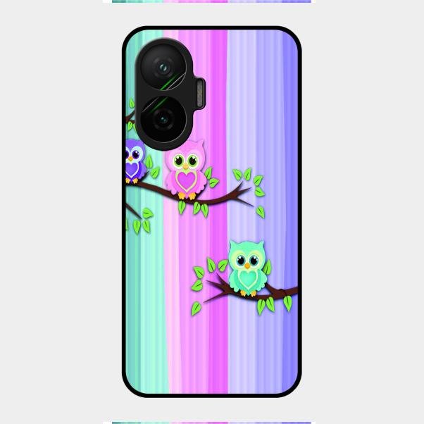 Owl Glossy Metal Case Cover For Poco F7 5G