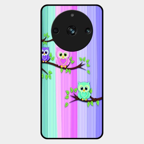 Owl Glossy Metal Case Cover For Realme 11 Pro Plus 5G