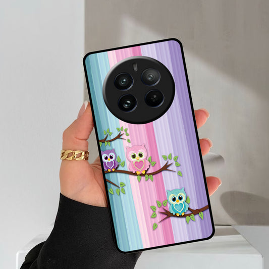 Owl Glossy Metal Case Cover For Realme