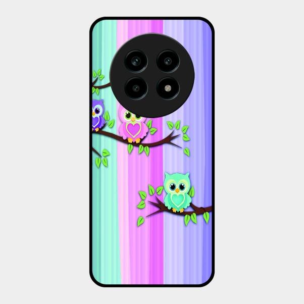 Owl Glossy Metal Case Cover For Realme 14 Pro Lite 5G