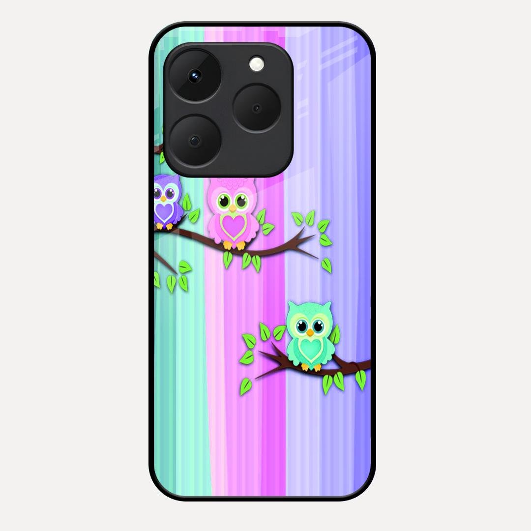 Owl Glossy Metal Case Cover For Realme 15T 5G