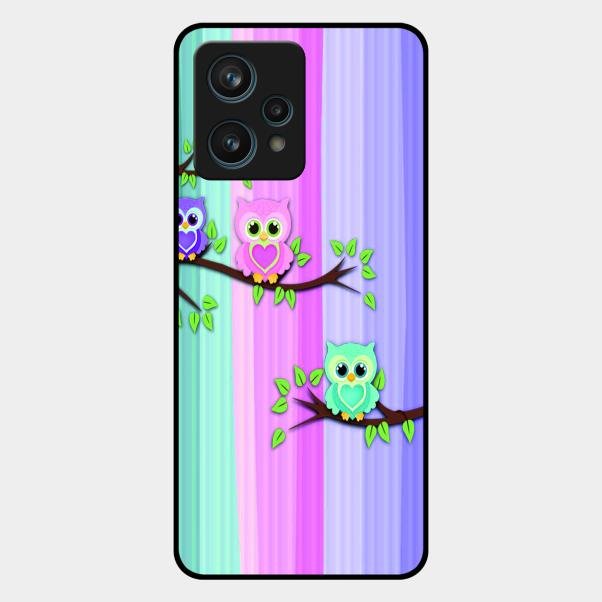 Owl Glossy Metal Case Cover For Realme 9 Pro Plus 5G