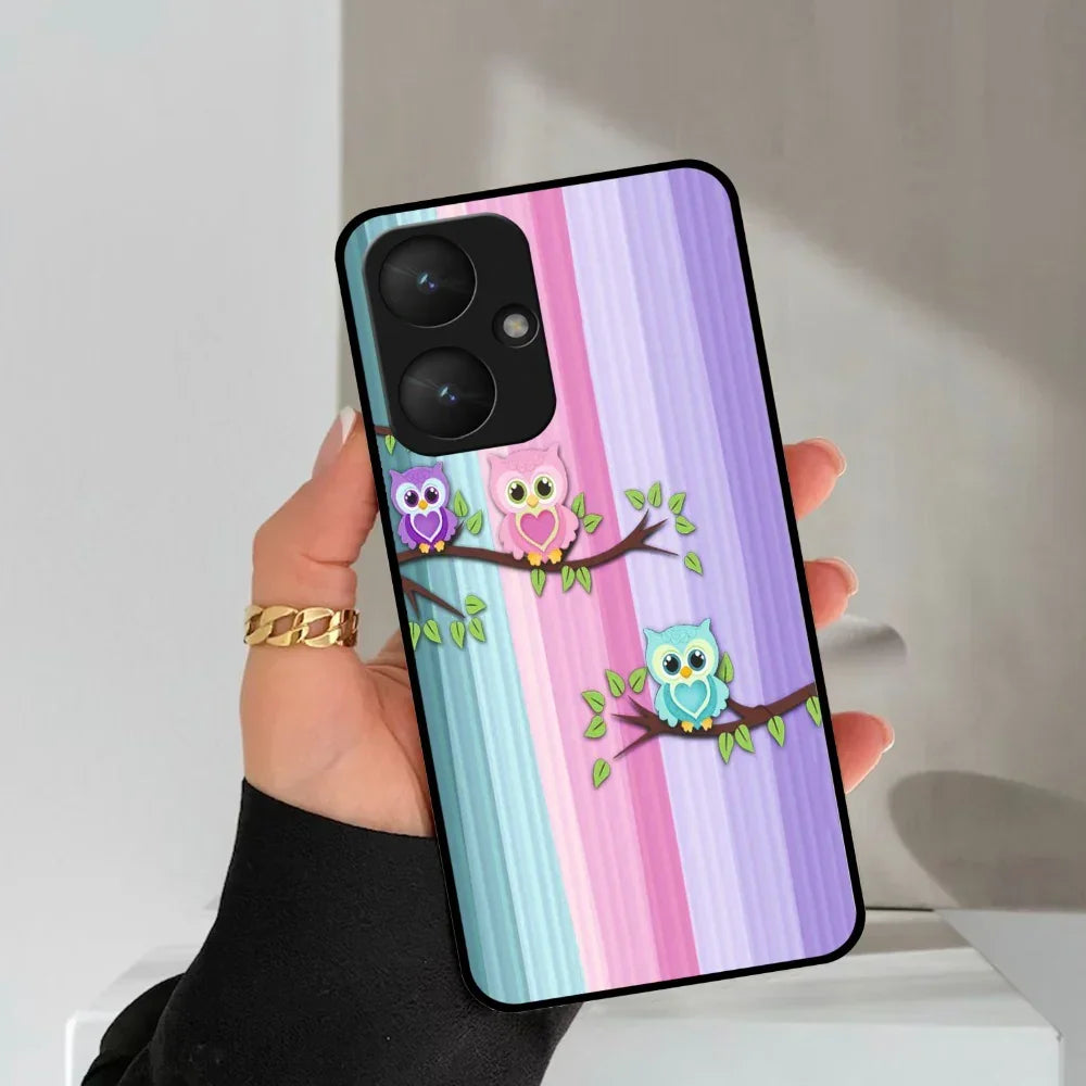 Owl Glossy Metal Case Cover For Redmi - ShopOnCliQ