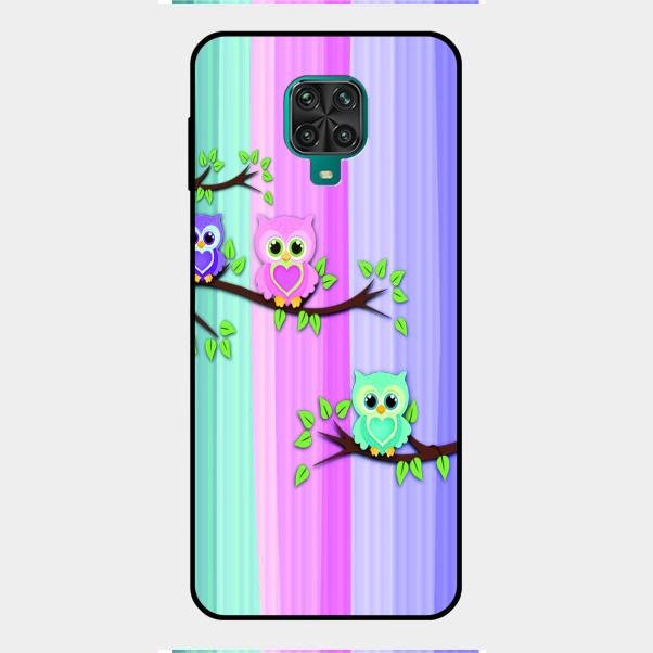 Owl Glossy Metal Case Cover For Redmi Note 9 Pro Max