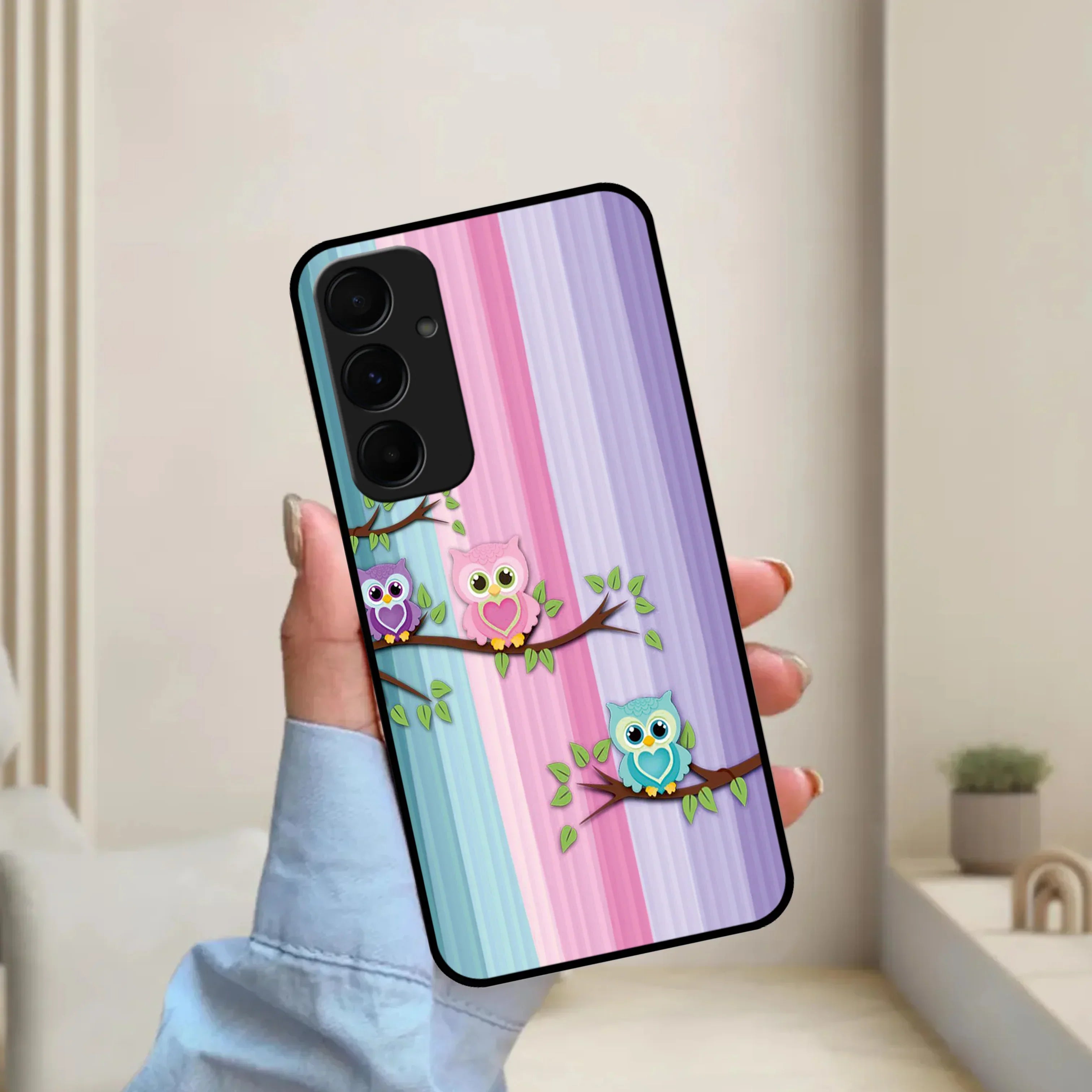 Owl Glossy Metal Case Cover For Samsung - ShopOnCliQ