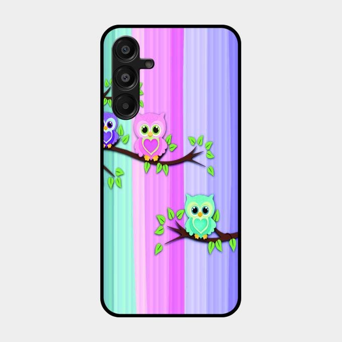 Owl Glossy Metal Case Cover For Samsung Galaxy A16 5G