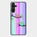 Owl Glossy Metal Case Cover For Samsung Galaxy M55 5G