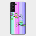 Owl Glossy Metal Case Cover For Samsung Galaxy S21