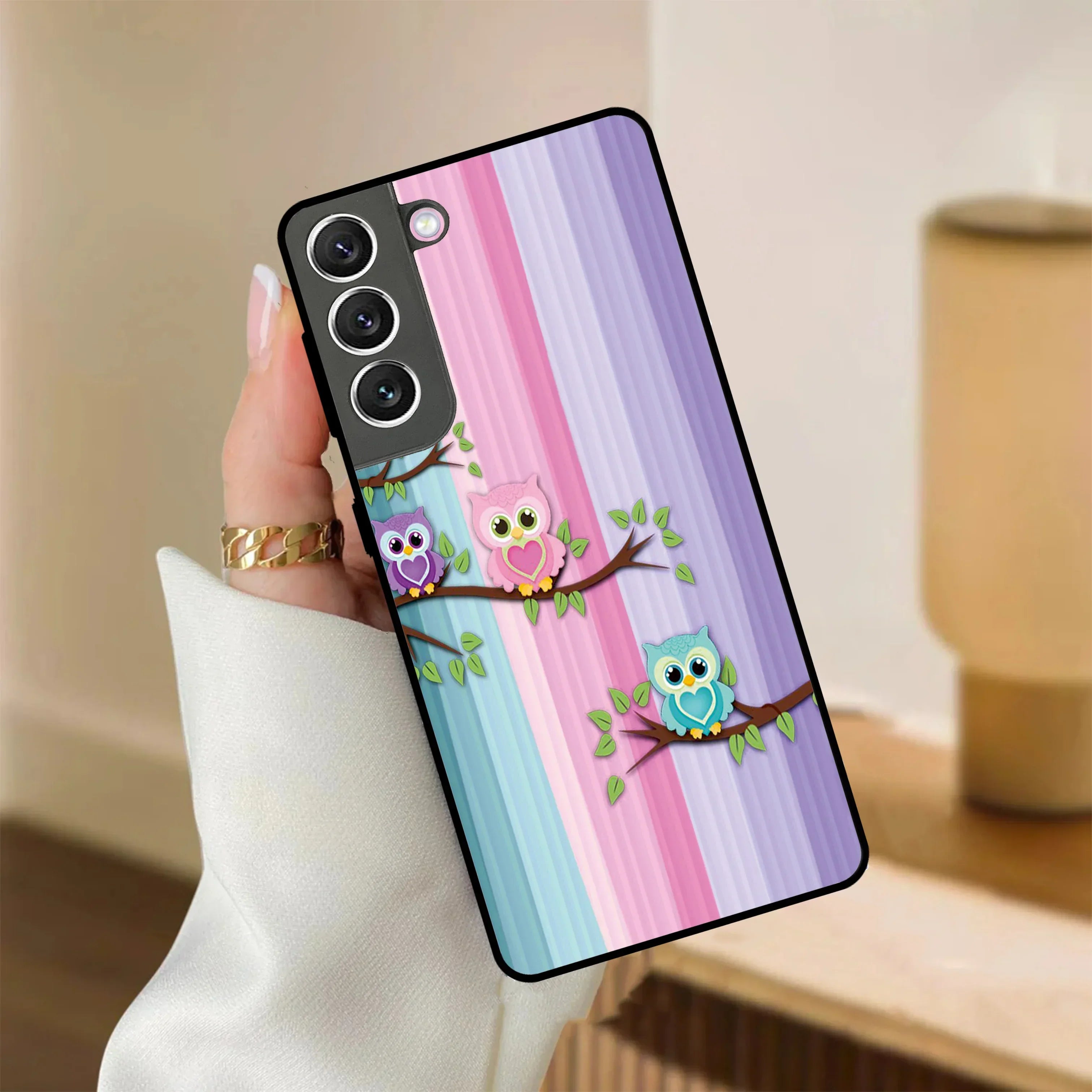 Owl Glossy Metal Case Cover For Samsung - ShopOnCliQ