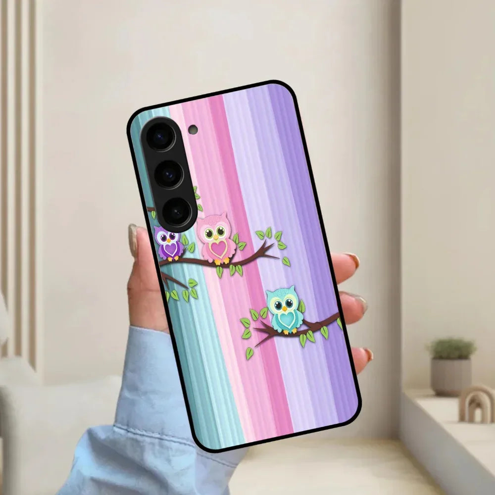 Owl Glossy Metal Case Cover For Samsung - ShopOnCliQ