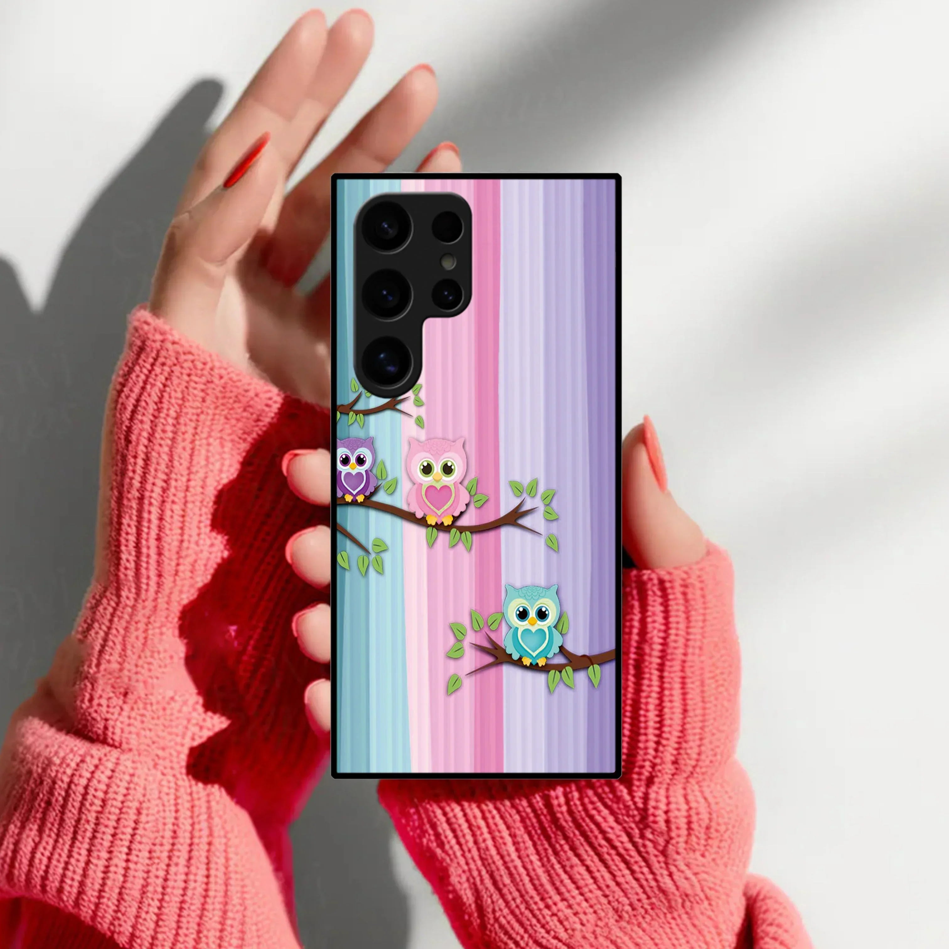 Owl Glossy Metal Case Cover For Samsung - ShopOnCliQ