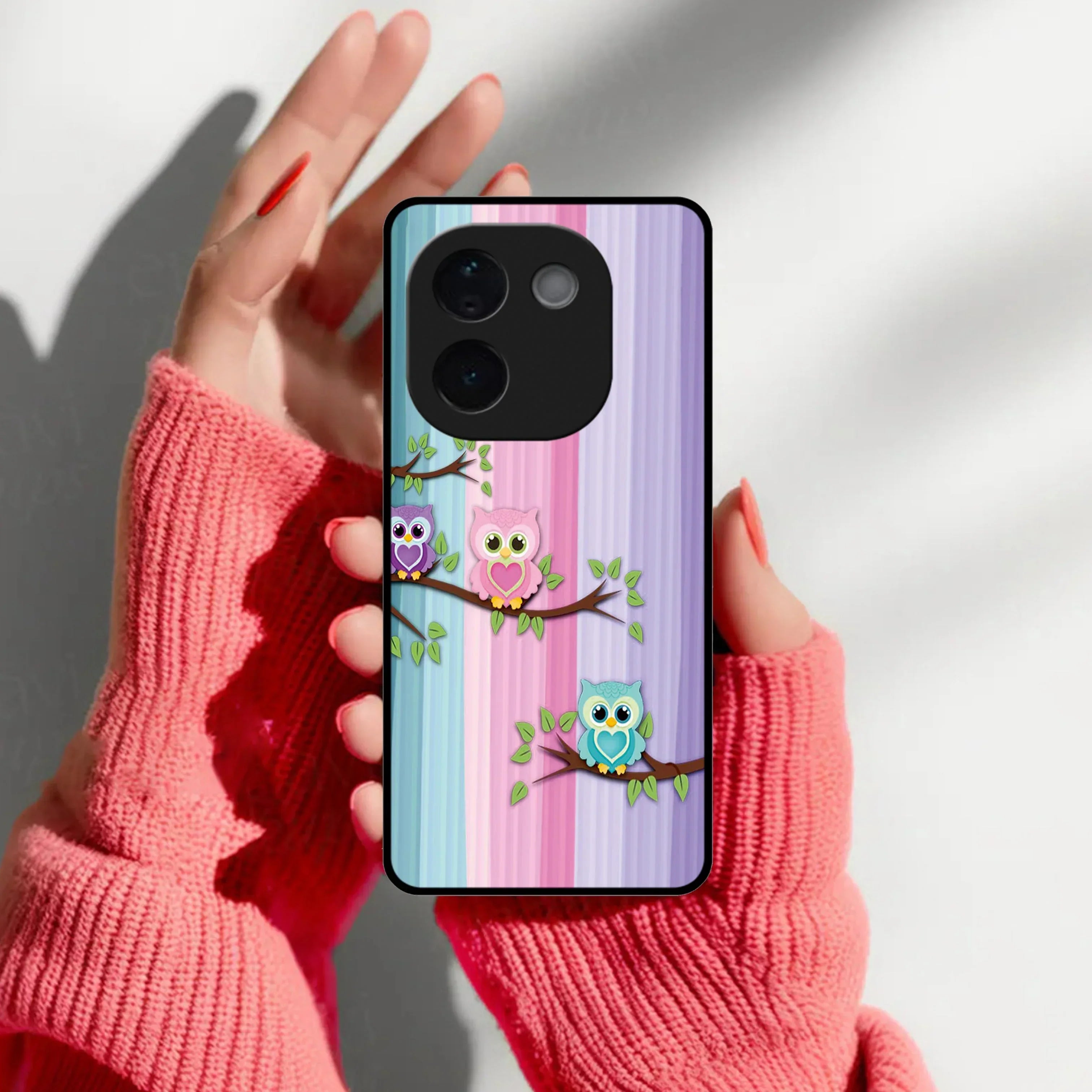 Owl Glossy Metal Case Cover For Vivo - ShopOnCliQ
