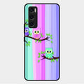 Owl Glossy Metal Case Cover For Vivo V20 Se