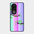 Owl Glossy Metal Case Cover For Vivo V50 5G