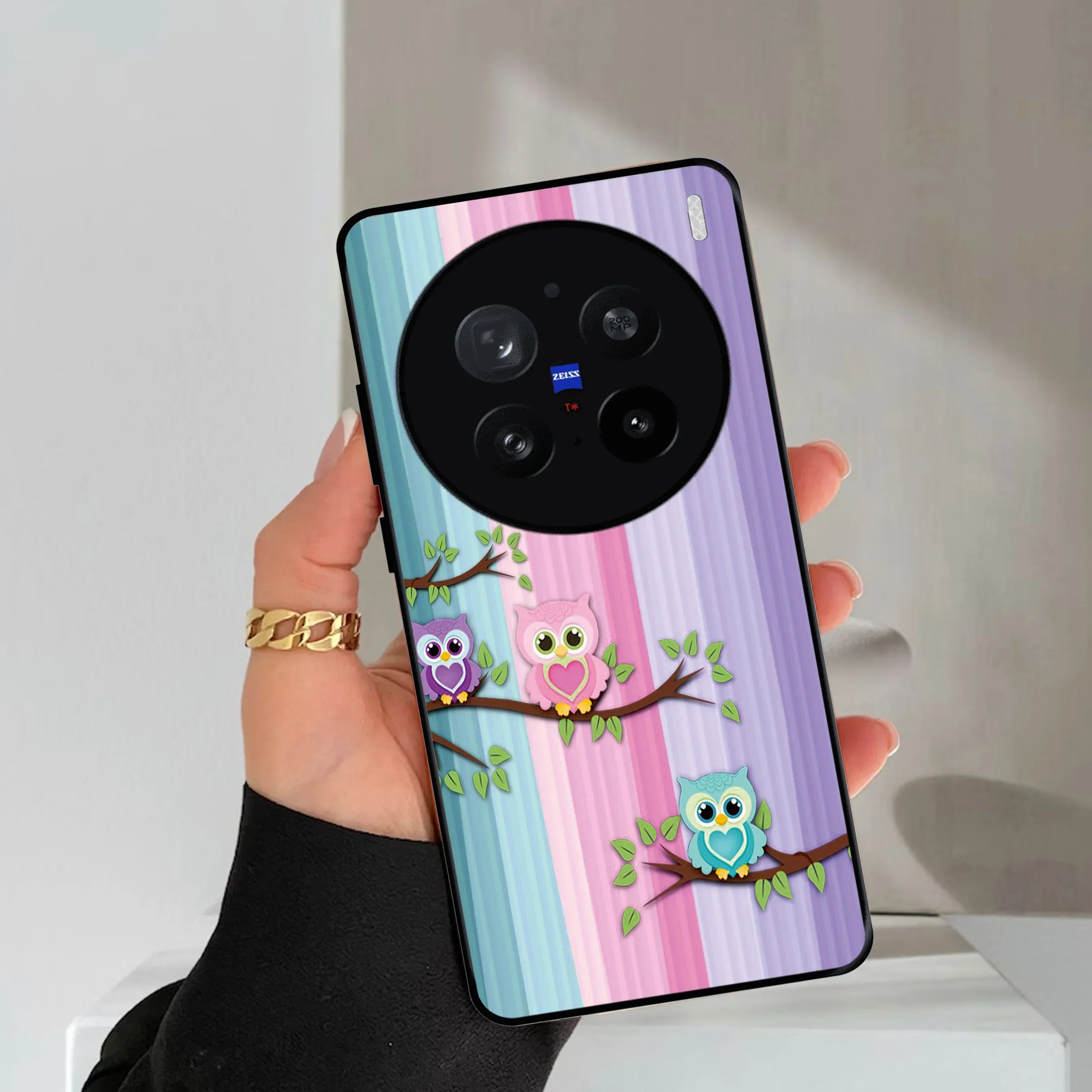 Owl Glossy Metal Case Cover For Vivo - ShopOnCliQ